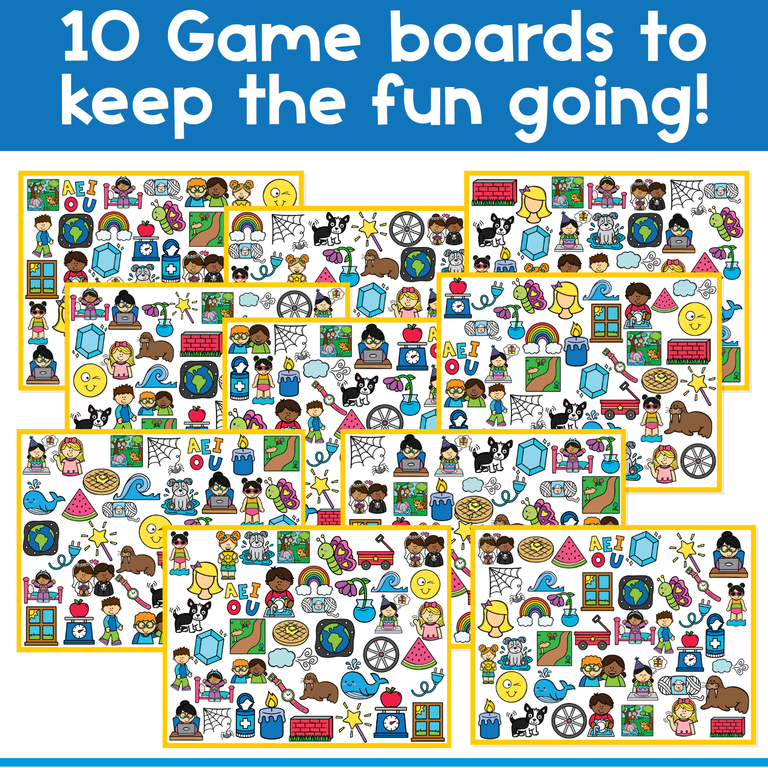 I Spy Board Game Letter Sound W | Phonics | Articulation | Phonemes | Sensory