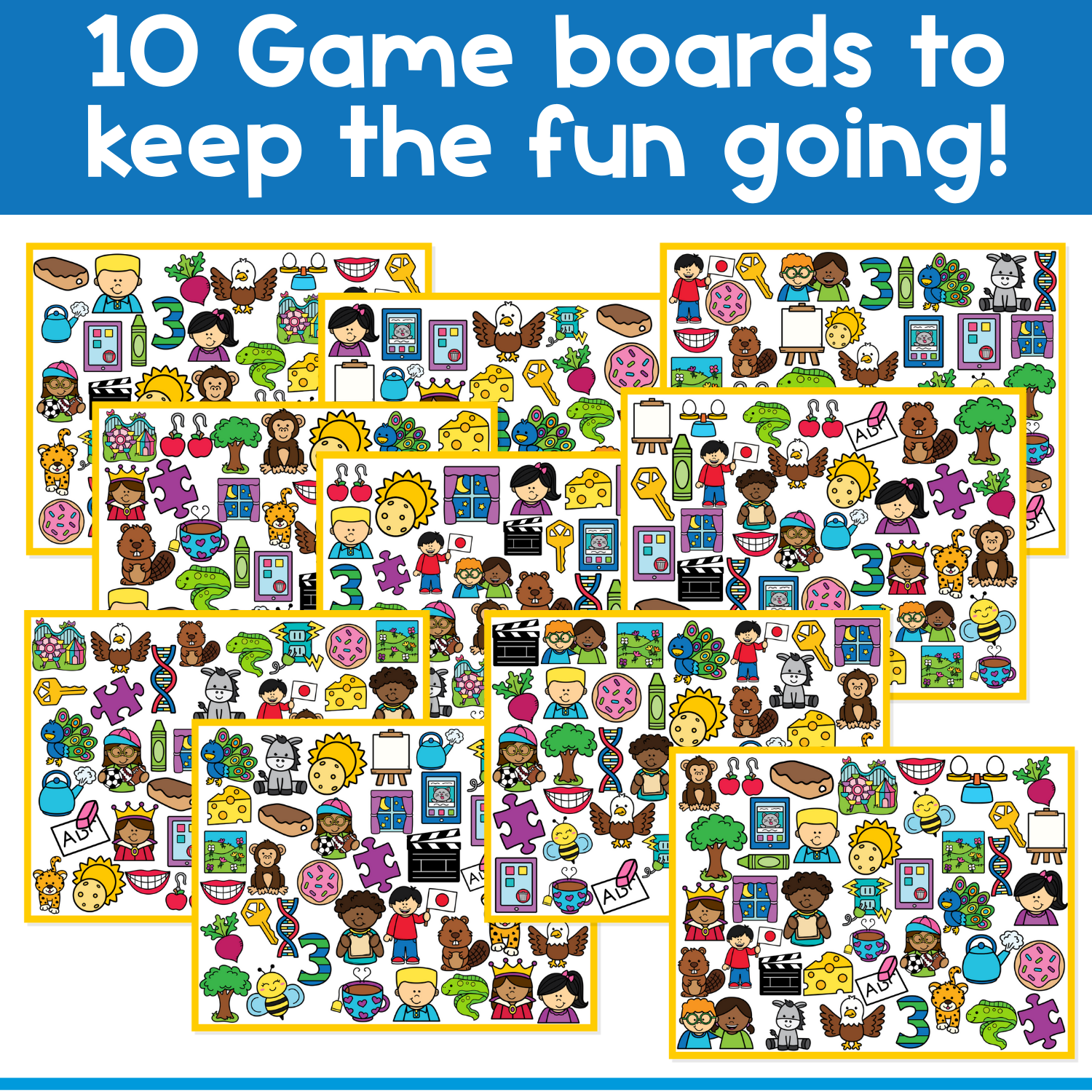 I Spy 'Flip' Board Game | Long Vowel /e/