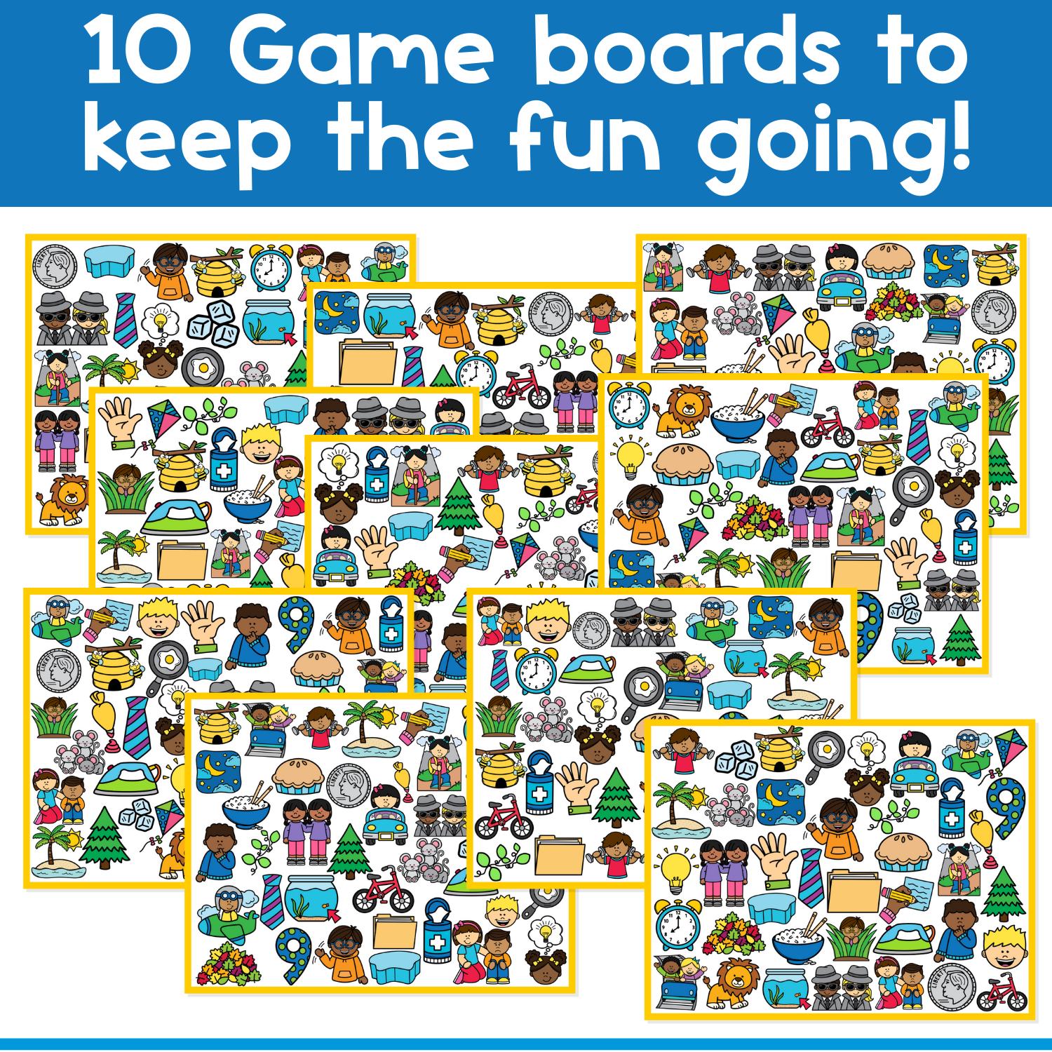I Spy 'Flip' Board Game | Long Vowel /i/
