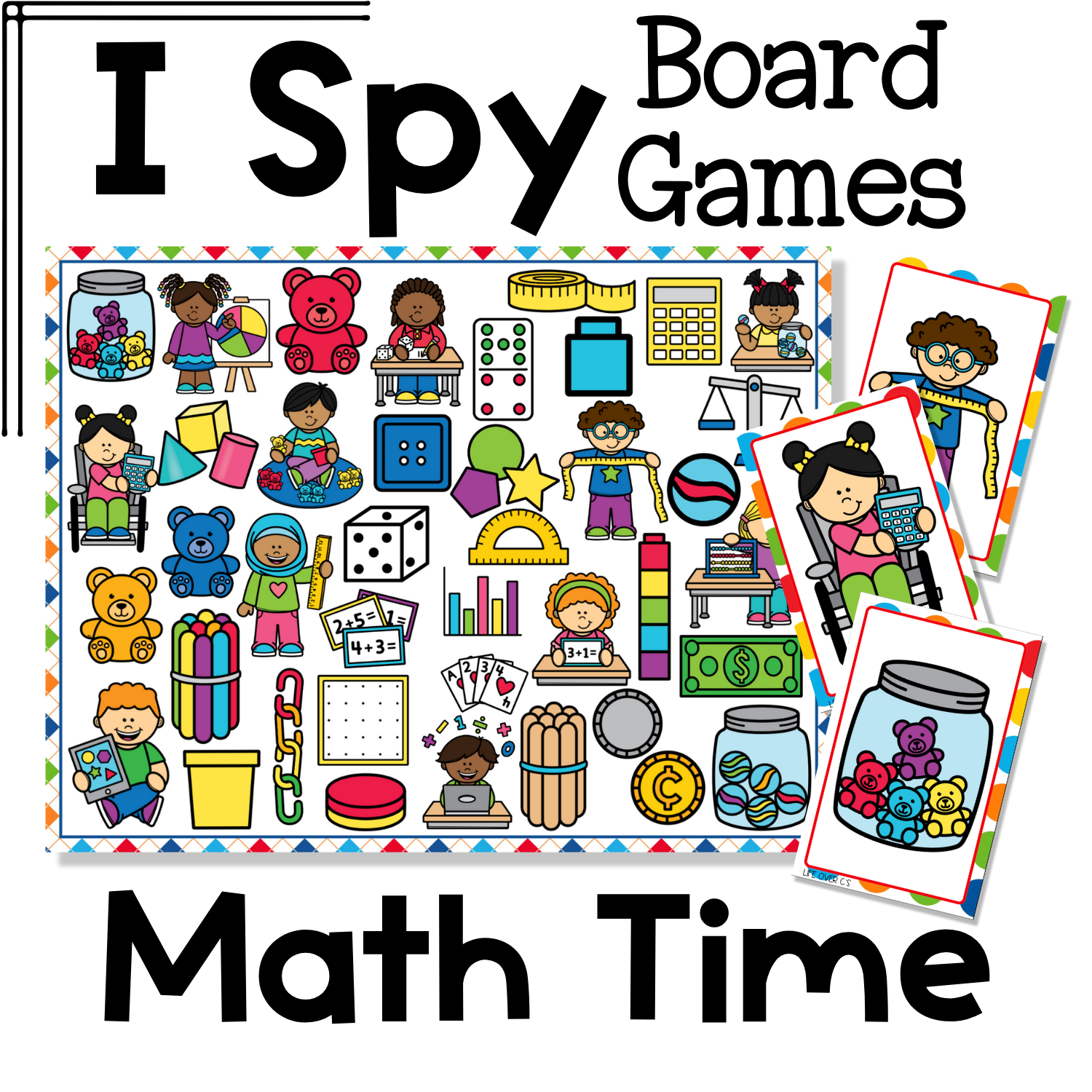 Spy Math Games I Spy Board Game Math Time | Math Manipulatives | Math Vocabulary | Se ...