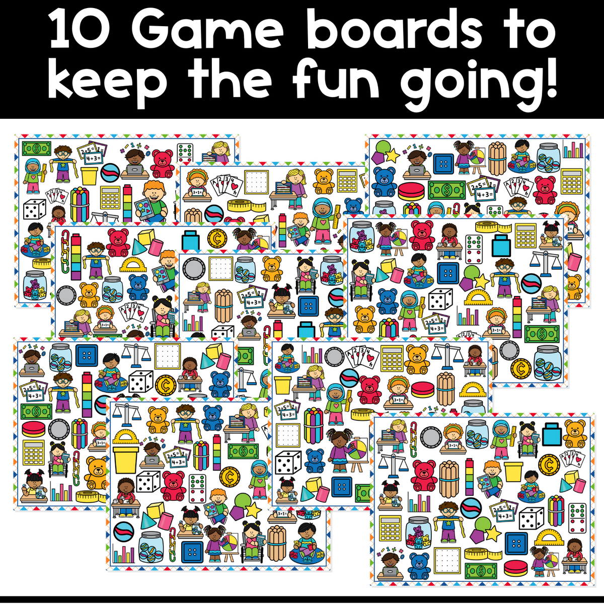 I Spy Board Game Math Time | Math Manipulatives | Math Vocabulary | Sensory