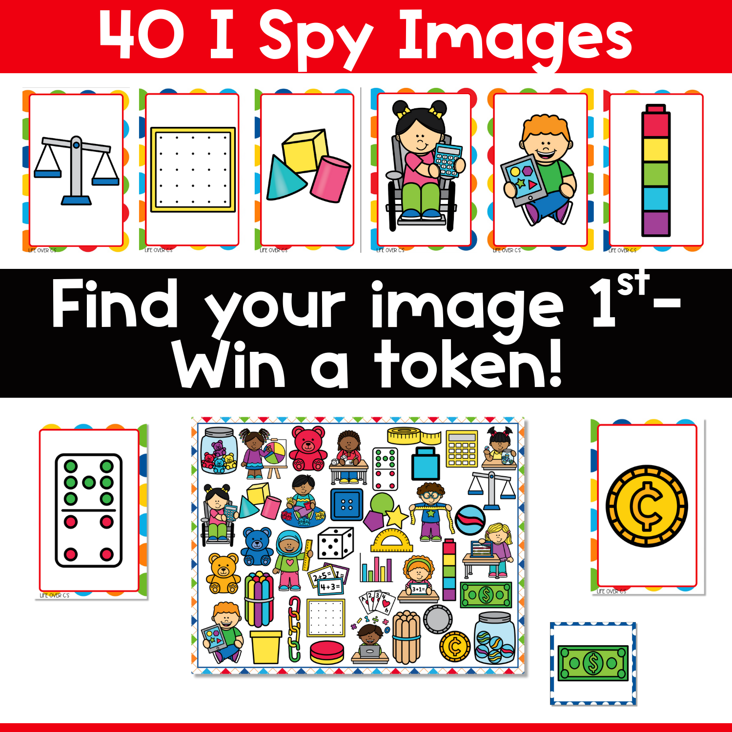 Spy Math Games I Spy Board Game Math Time | Math Manipulatives | Math Vocabulary | Se ...