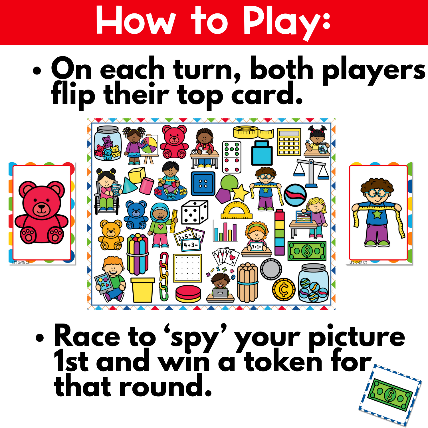 Spy Math Games I Spy Board Game Math Time | Math Manipulatives | Math Vocabulary | Se ...