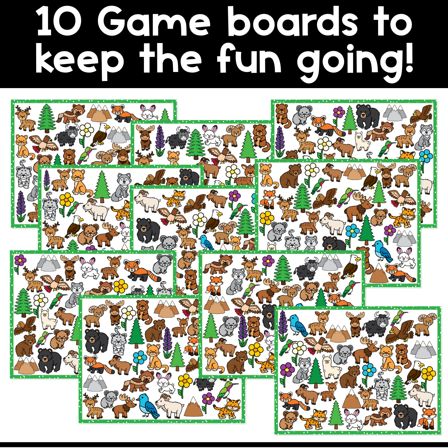 I Spy Board Game Mountain Animals | Mountain Habitat | Science Game | Vocabulary