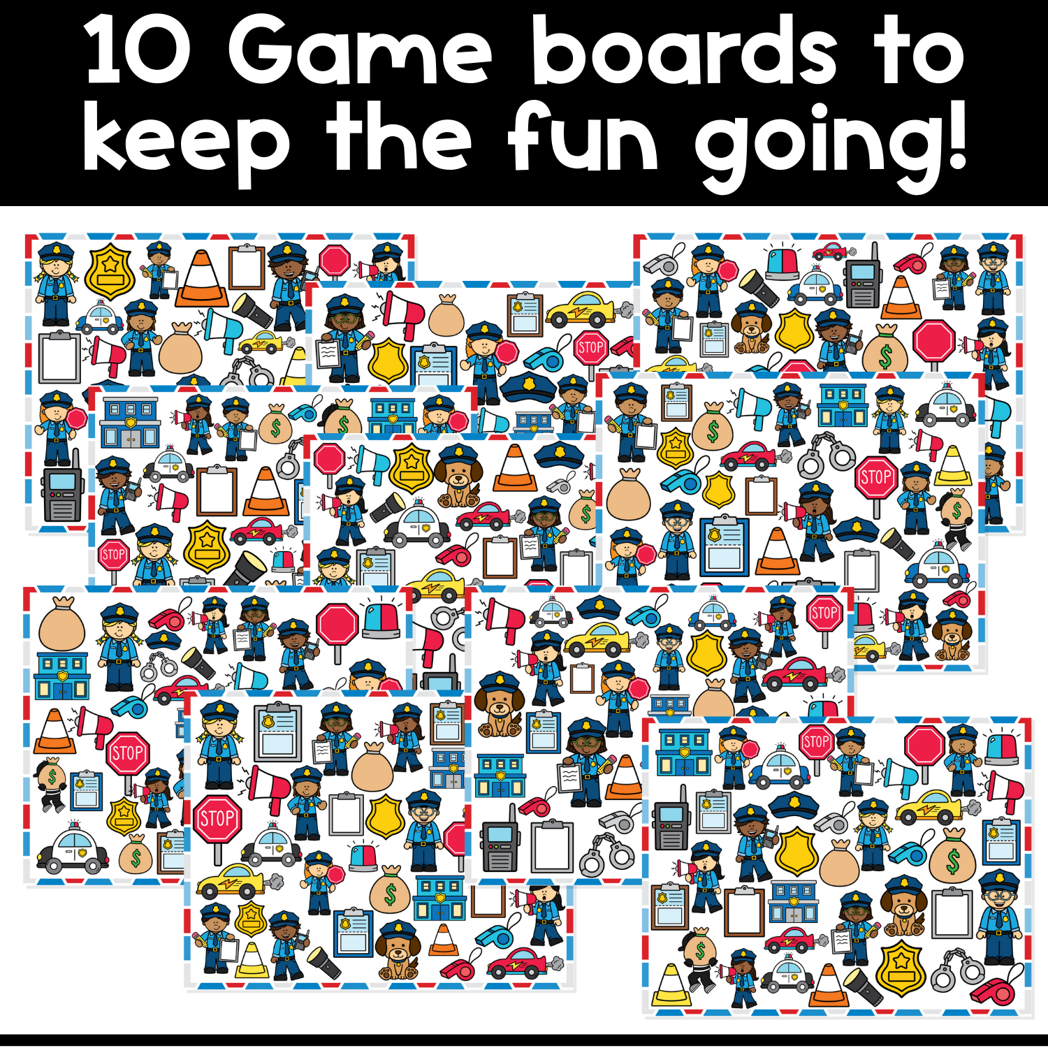 I Spy Board Game Police | Community Helpers Game | Sensory | Our Community