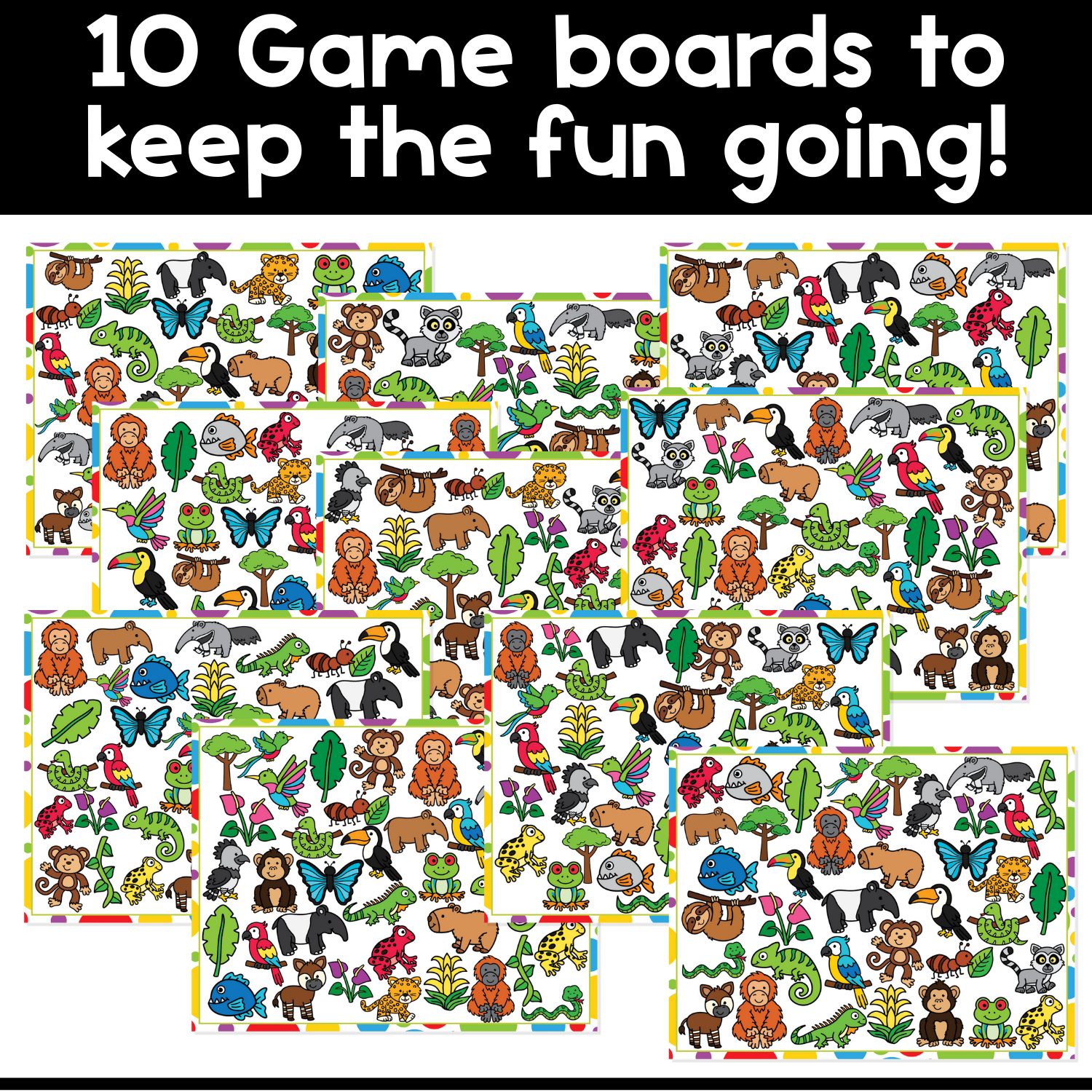 I Spy Board Game Rainforest Animals | Rainforest Habitat | Science Game |