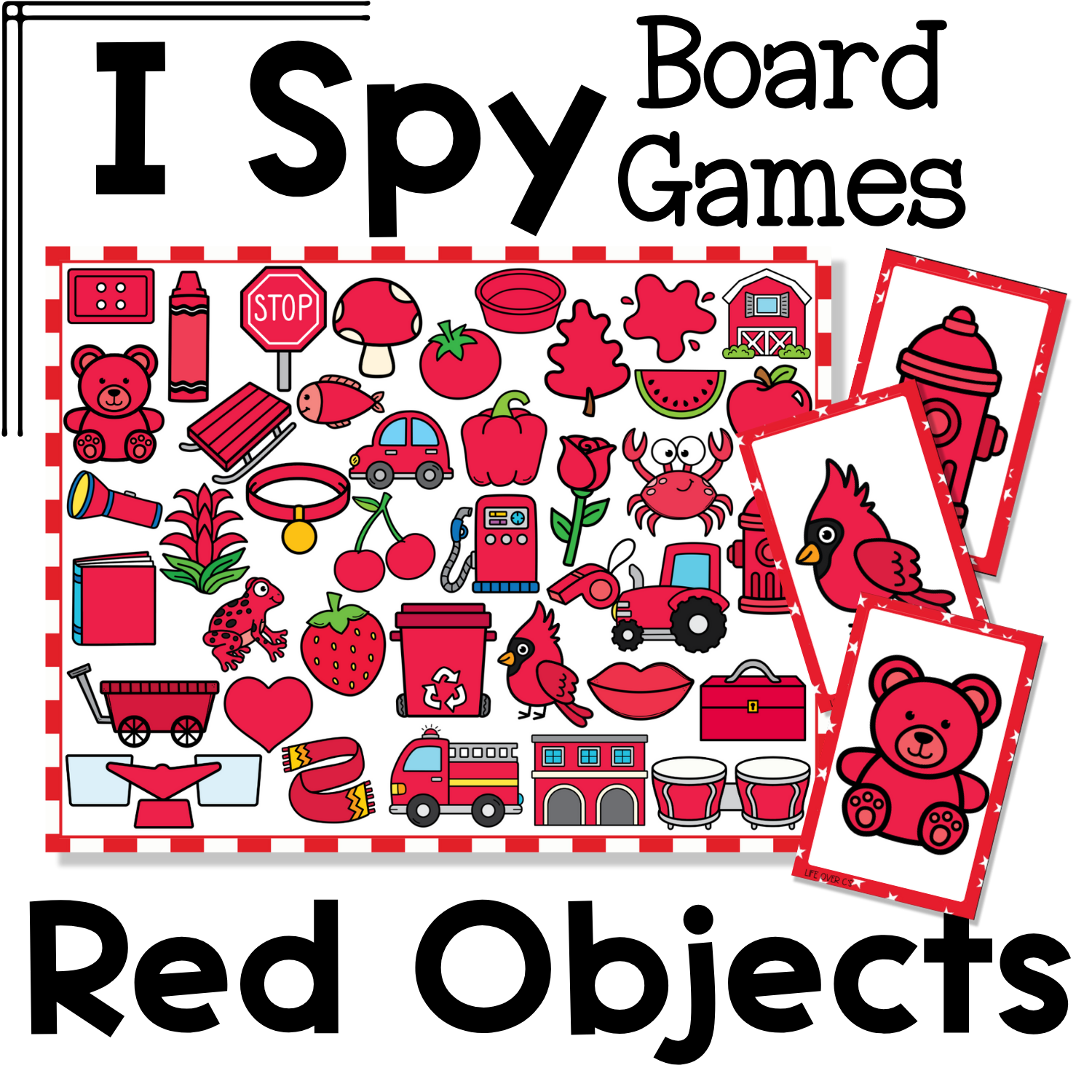 Object Board I Spy Board Game Blue Objects | Color of the Week | Sensory – lifeovercs
