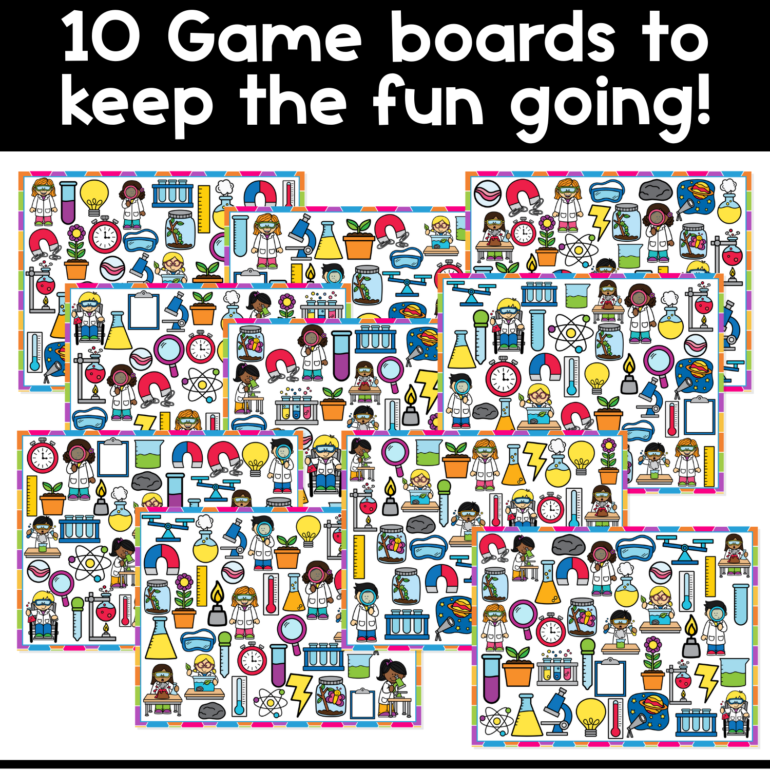 I Spy Board Game Scientist | Science Tools | Science Vocabulary | Sensory