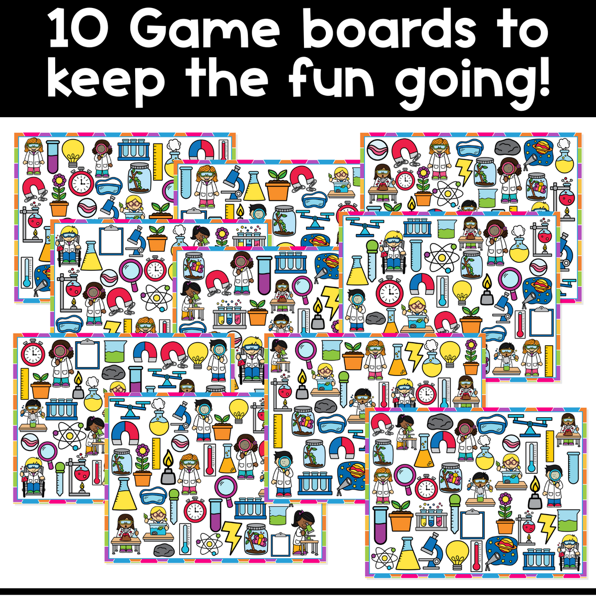 I Spy Board Game Scientist | Science Tools | Science Vocabulary | Sensory