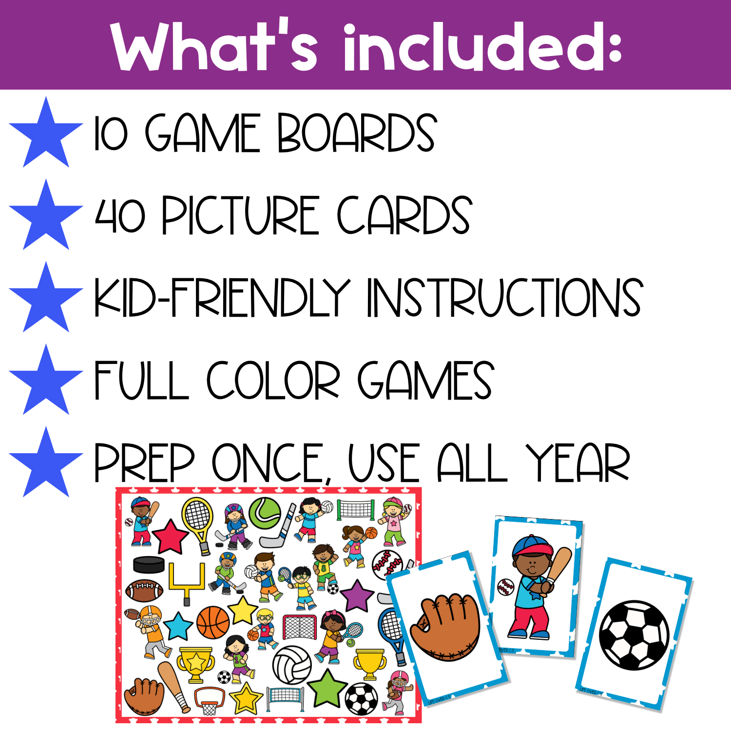 Sports Theme I Spy 'Flip' Board Game