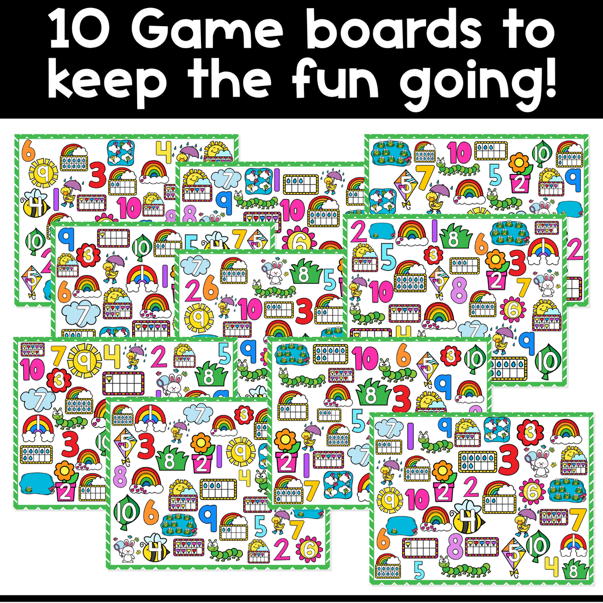 I Spy Board Game Spring Counting | Numbers 1–10 | Number Recognition | I Spy