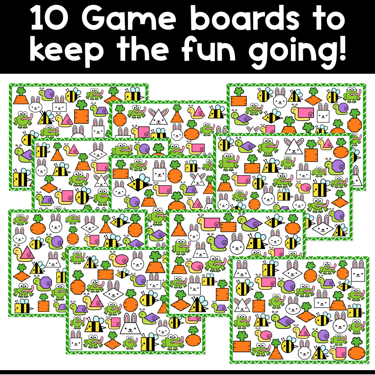 I Spy Board Game Spring Shapes | 2D Shapes | Shape Recognition | I Spy