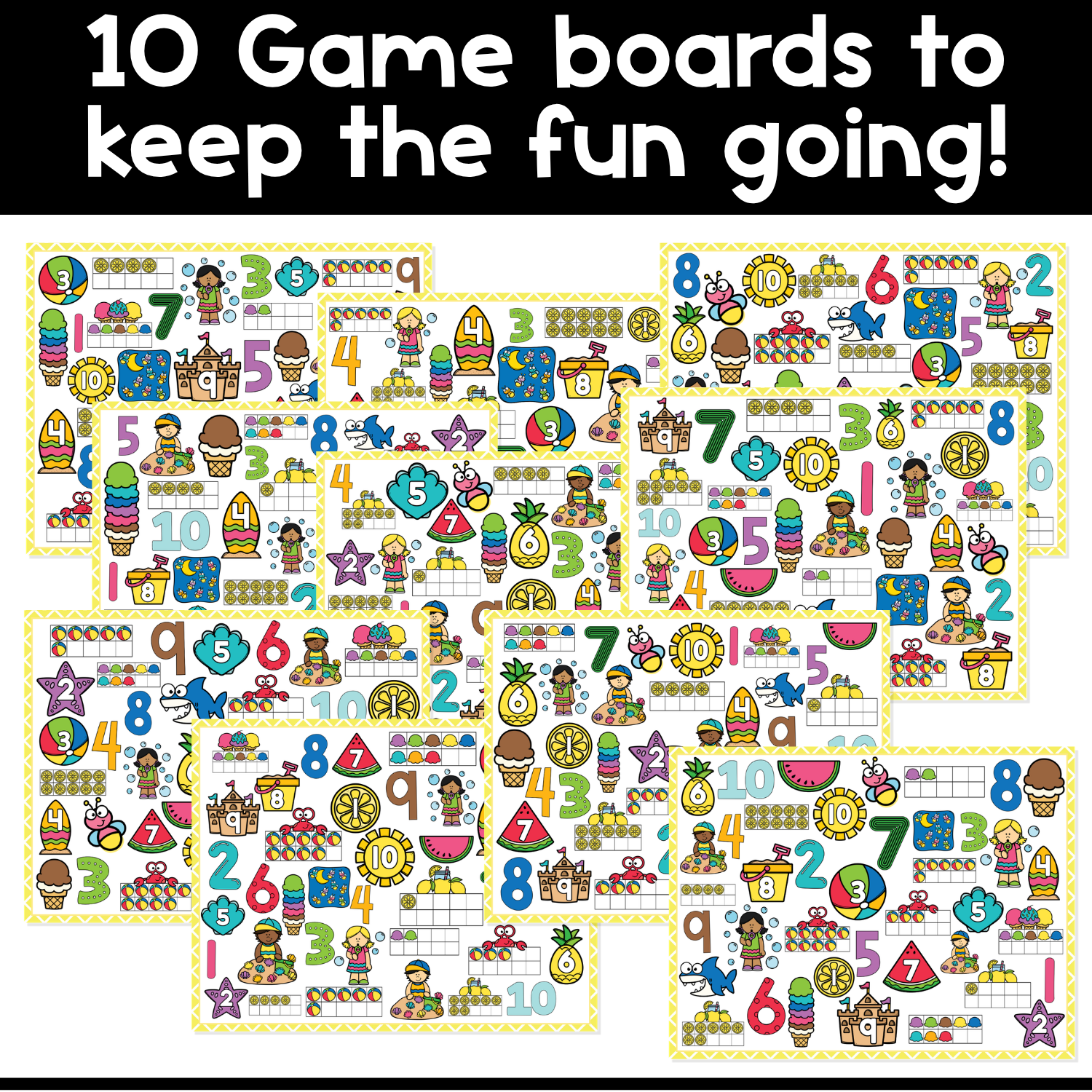 I Spy Board Game Summer Counting | Numbers 1–10 | Number Recognition | I Spy