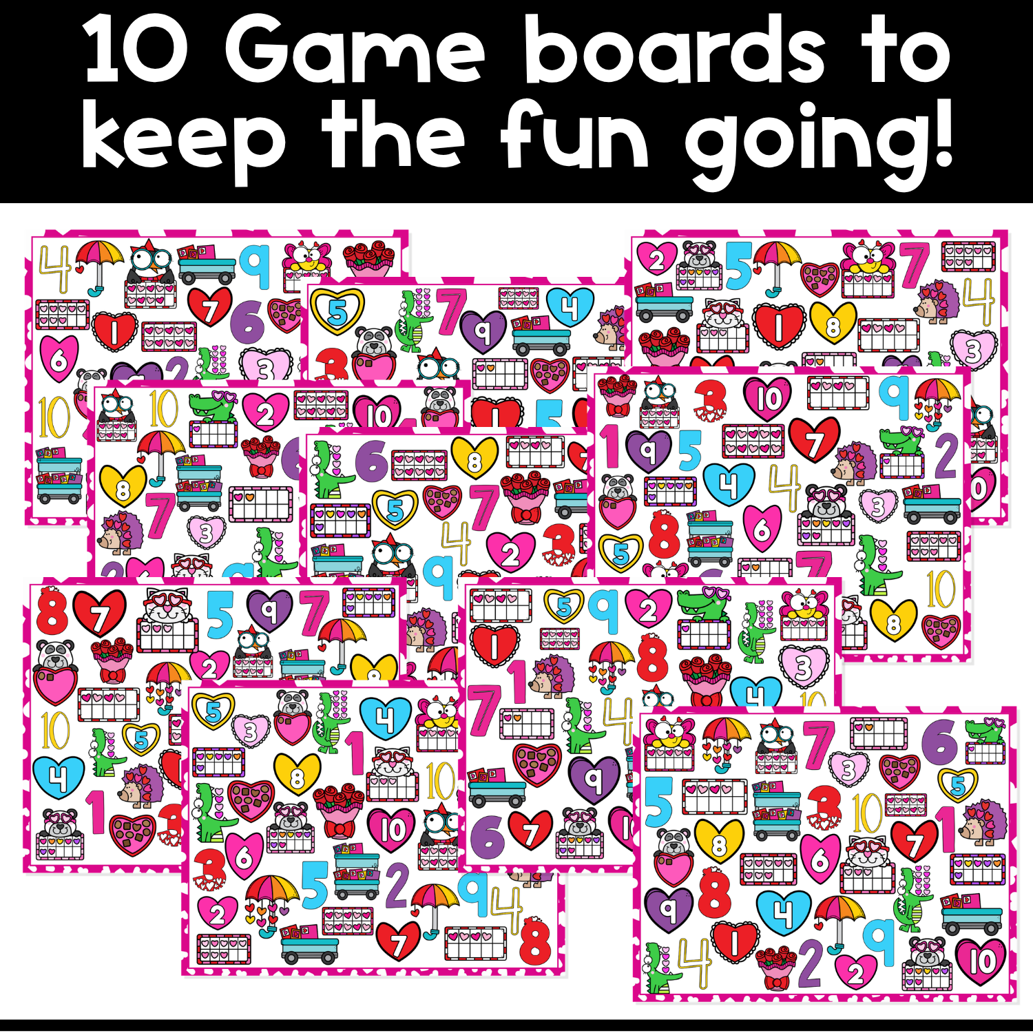 I Spy Board Game Valentine's Day Counting | Numbers 1–10 | Number Recognition | I Spy