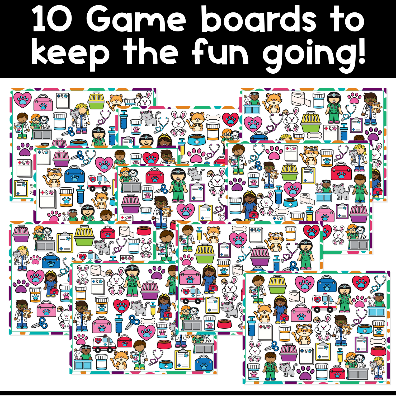 I Spy Board Game Veterinarian | Community Helpers Game | Sensory | Our Community