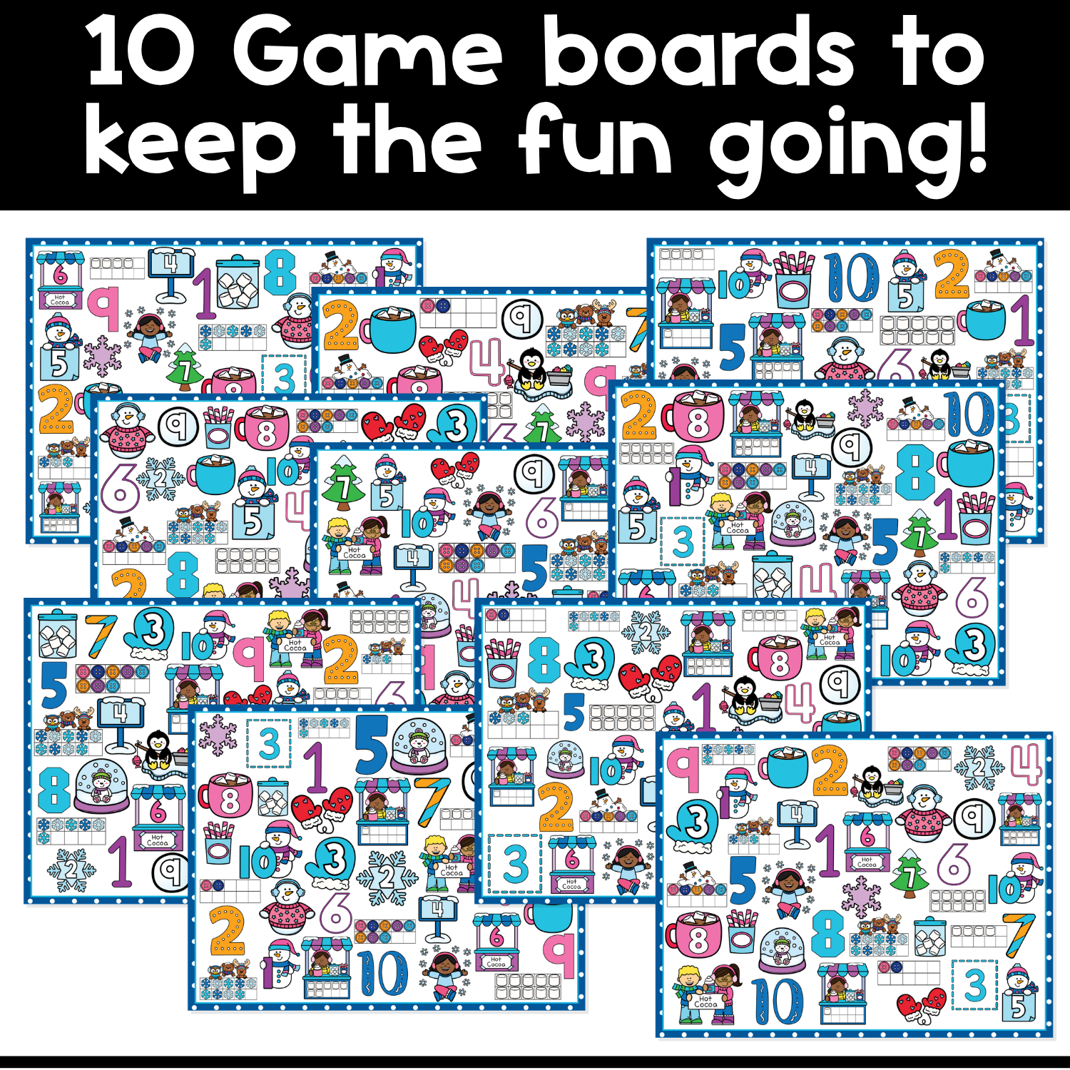 I Spy Board Game Winter Counting | Numbers 1–10 | Number Recognition | I Spy