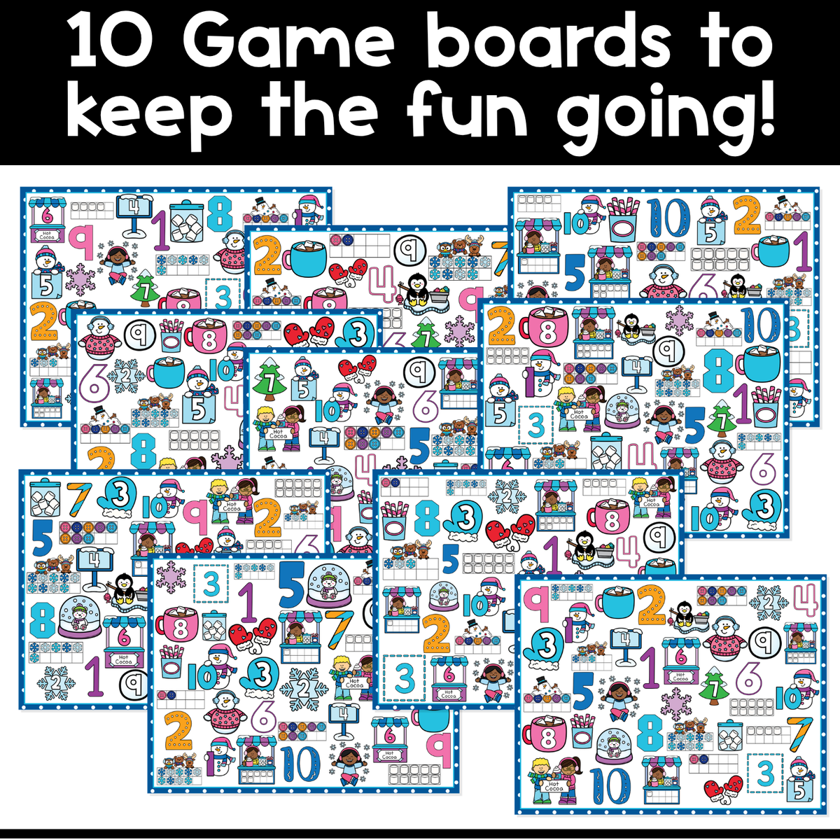 I Spy Board Game Winter Counting | Numbers 1–10 | Number Recognition | I Spy
