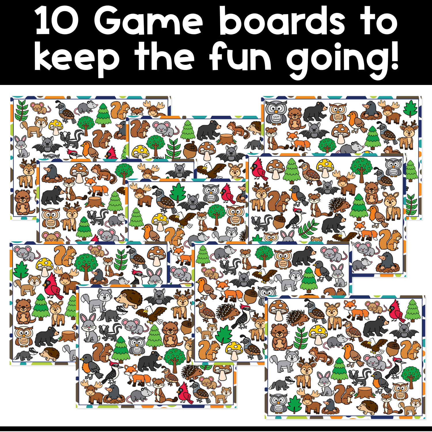 I Spy Board Game Woodland Animals | Forest Habitat | Science Game | Vocabulary