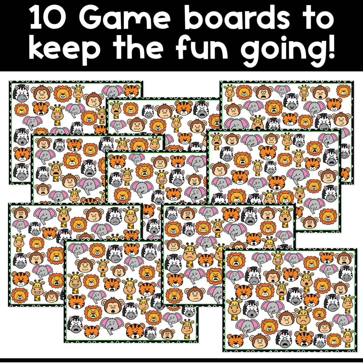 I Spy Board Game Zoo Emotion Identification | Social Emotional | I Spy