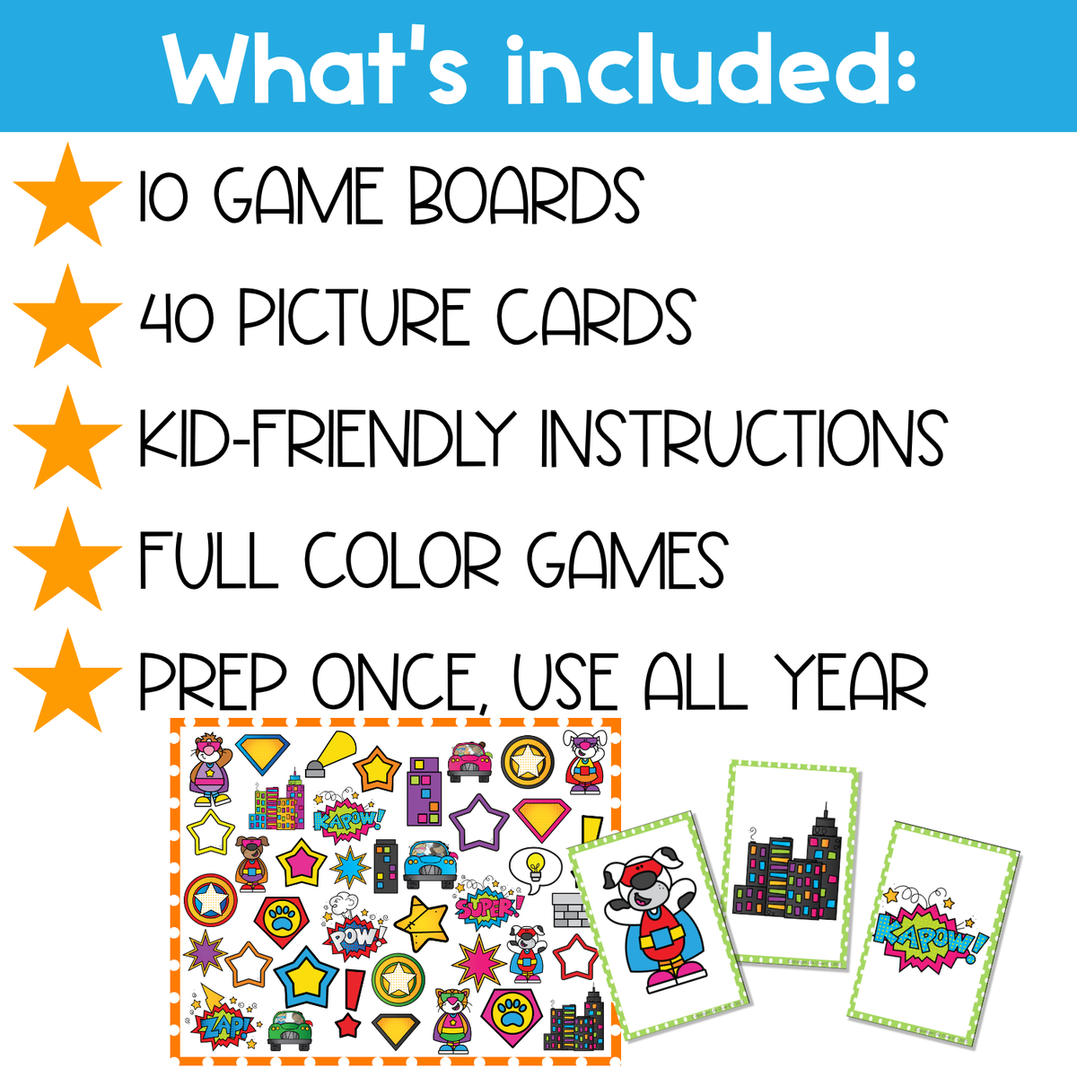 Superhero I Spy 'Flip' Board Game