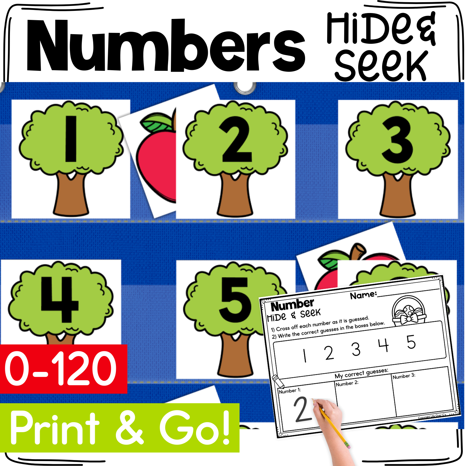 Numbers 1-120 Hide & Seek Endless Bundle