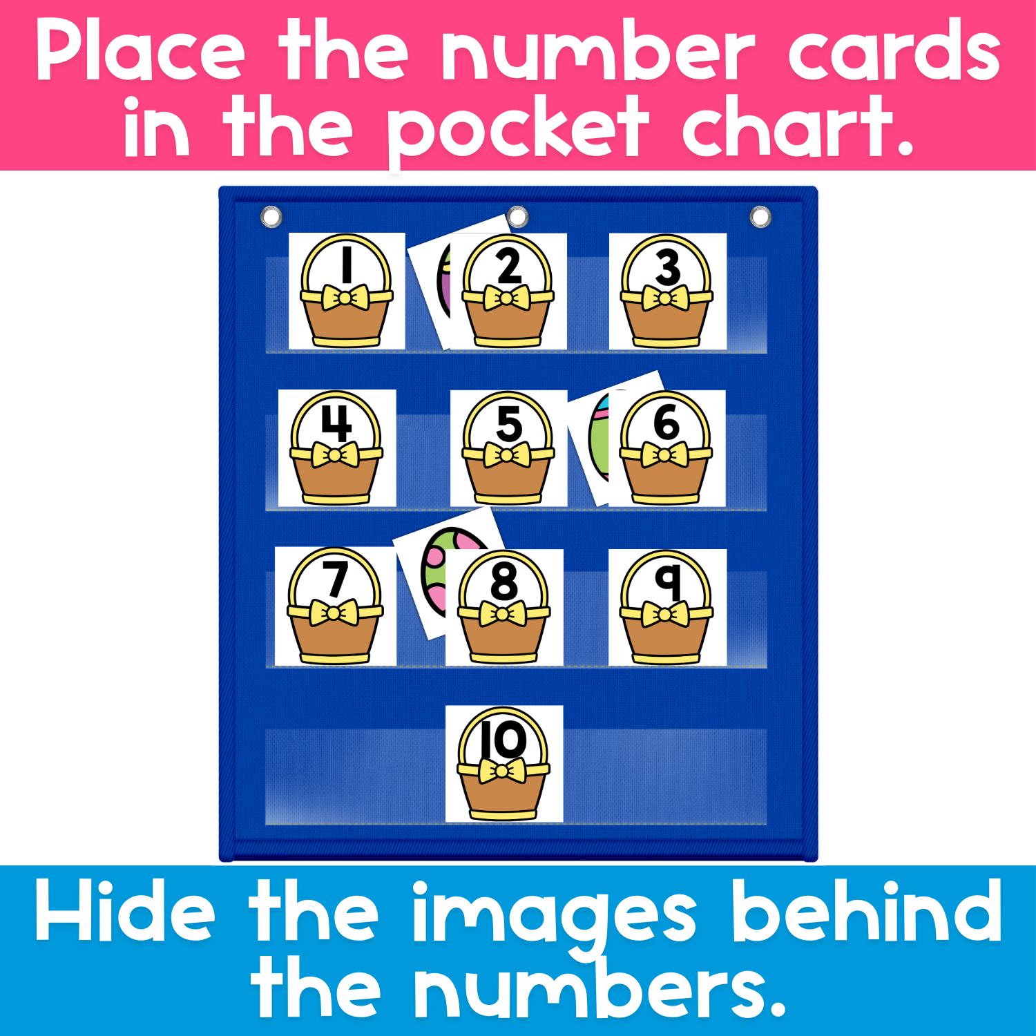 Numbers Pocket Chart Game | Counting 0-120 | Number Hide and Seek | Easter