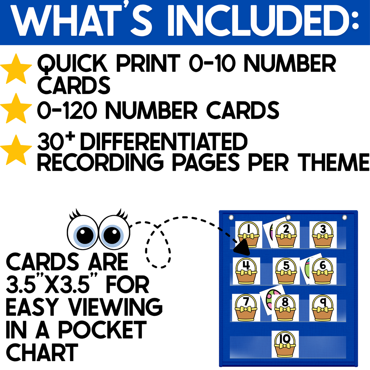 Numbers Pocket Chart Game | Counting 0-120 | Number Hide and Seek | Easter