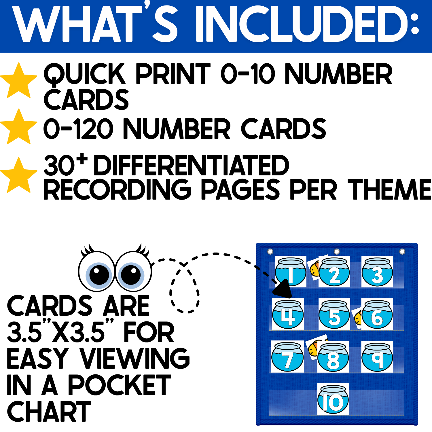 Numbers Pocket Chart Game | Counting 0-120 | Number Hide and Seek | Fish