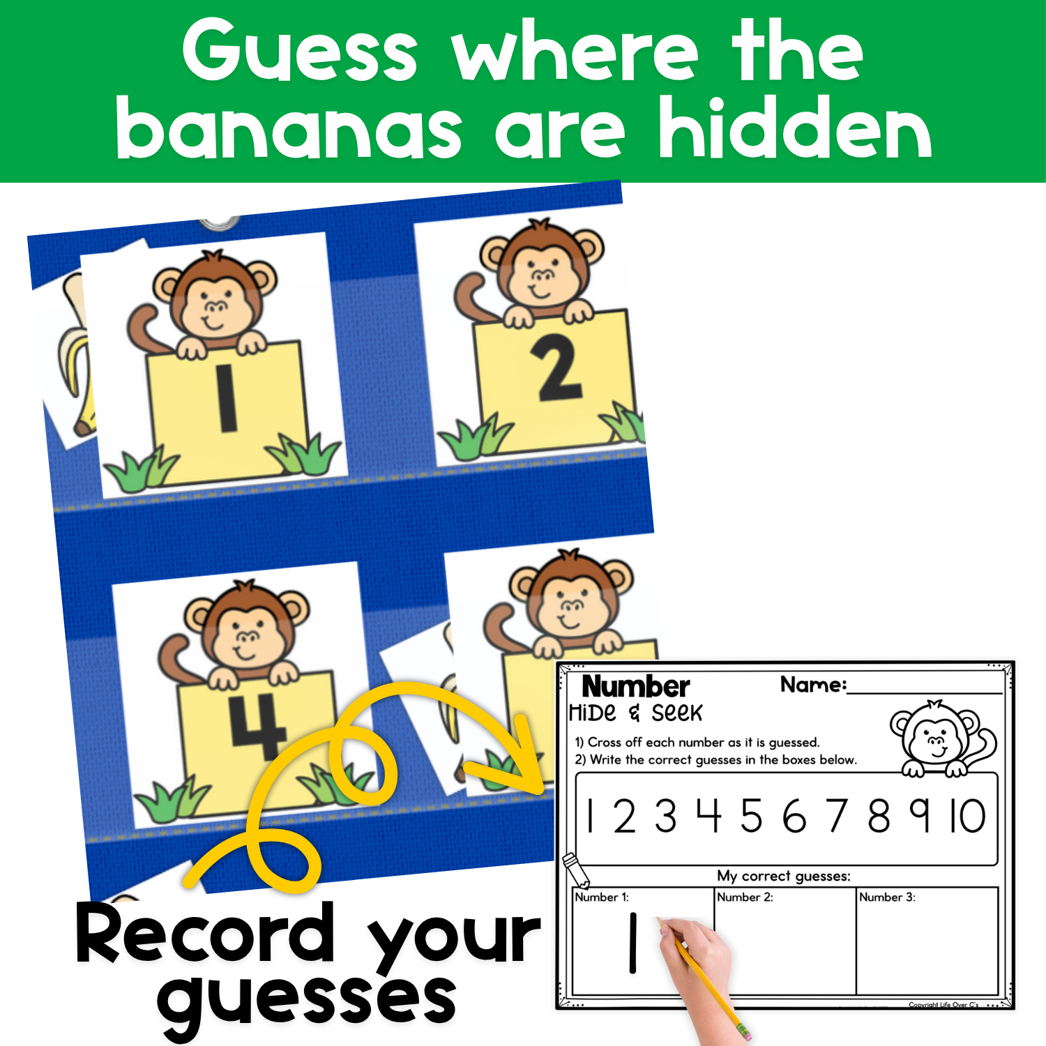 Numbers 0-120 Hide & Seek Pocket Chart Cards | Zoo Theme