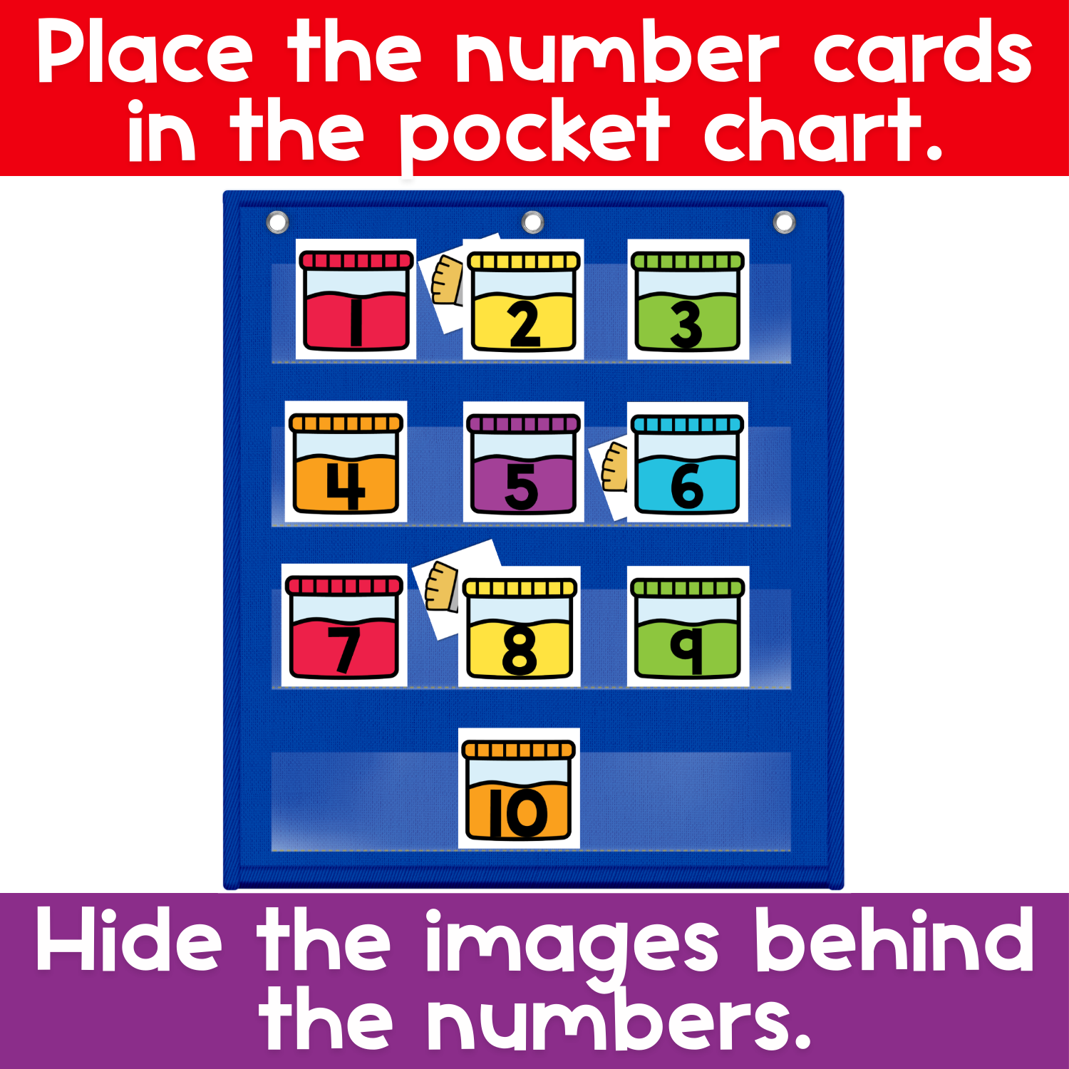 Numbers Pocket Chart Game | Counting 0-120 | Number Hide and Seek | Paint
