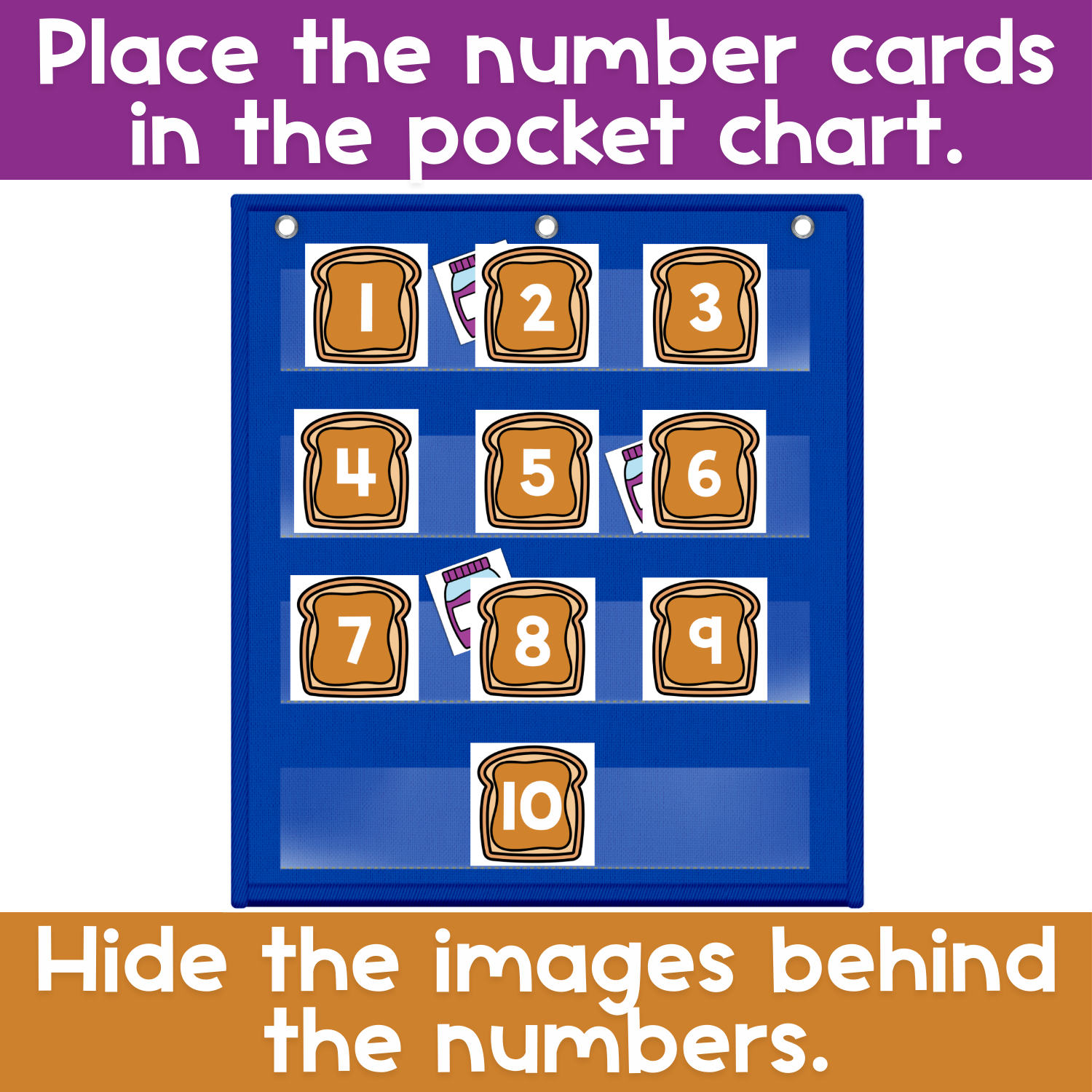 Numbers Pocket Chart Game | Counting 0-120 | Number Recognition | Peanut Butter