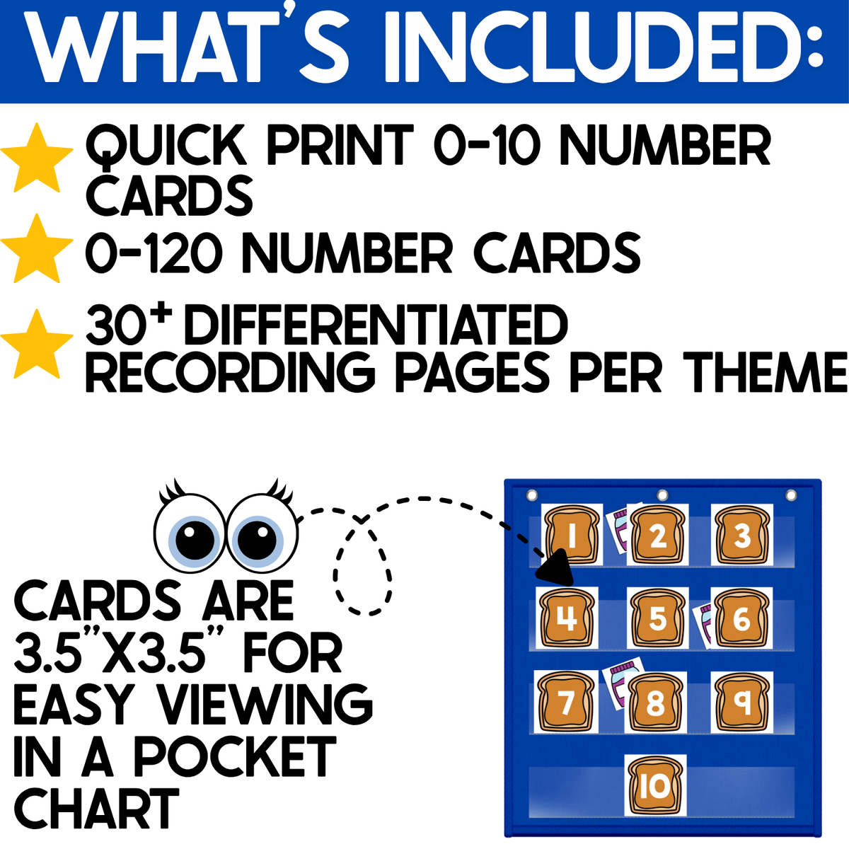 Numbers Pocket Chart Game | Counting 0-120 | Number Recognition | Peanut Butter