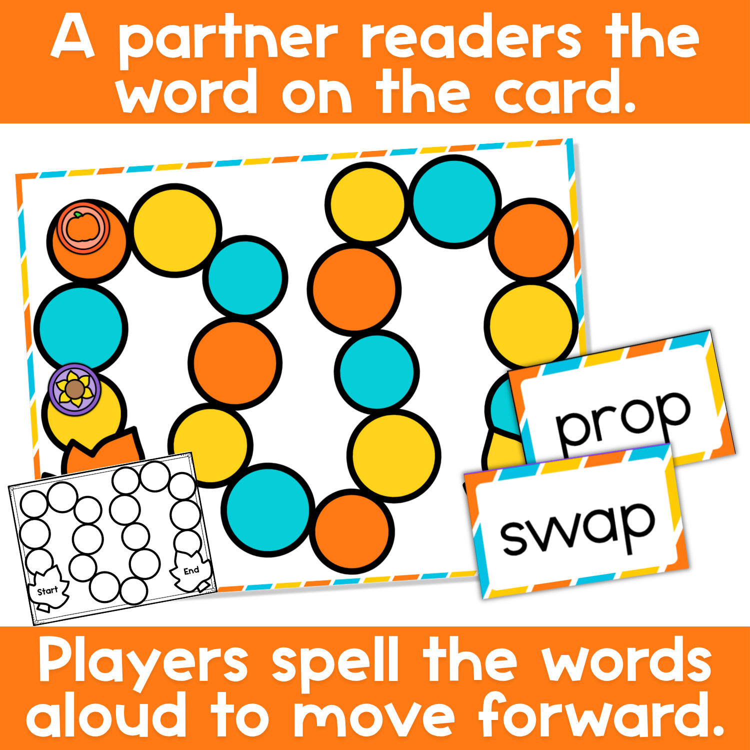 Initial Blends Game CCVC/CCCVC Fall Themed