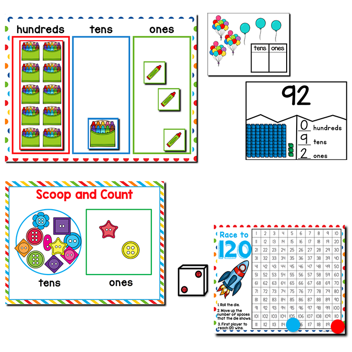 Numbers 1-120 Place Value | 1st Grade Math Centers