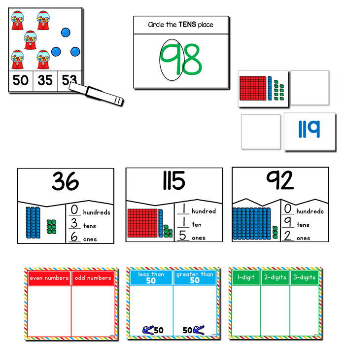 Numbers 1-120 Place Value | 1st Grade Math Centers