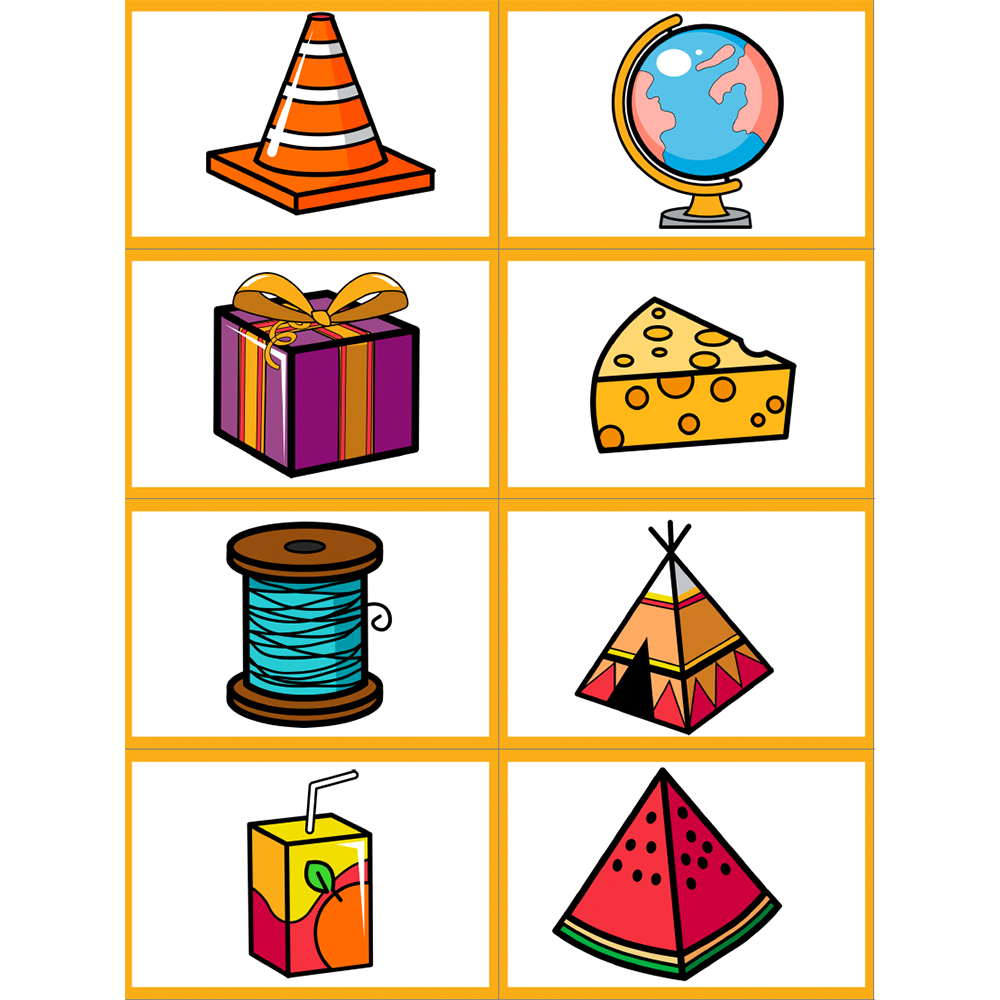 3D Solid Shapes Slap It Card Game