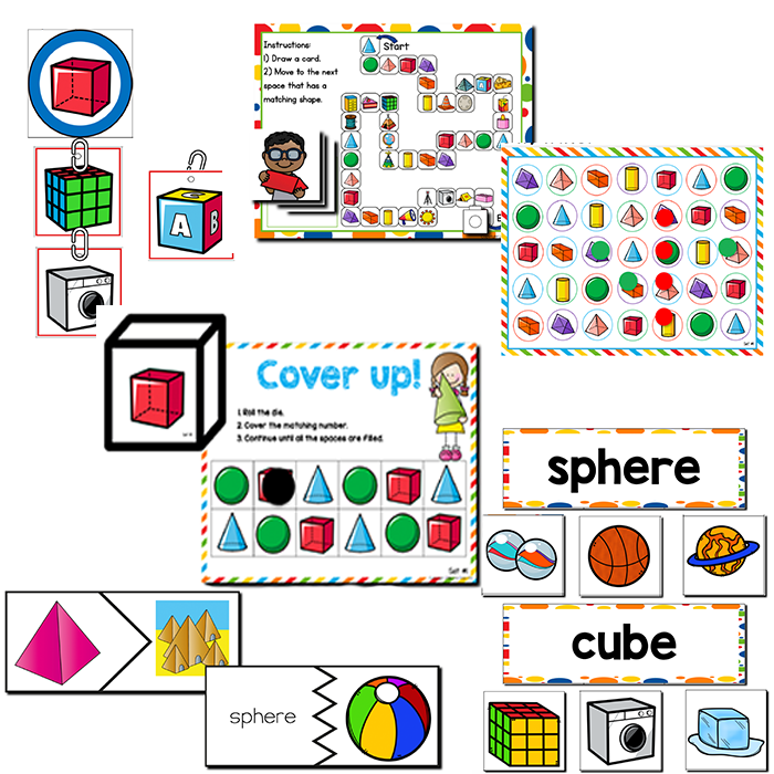 3D Shape Pack | Kindergarten Math