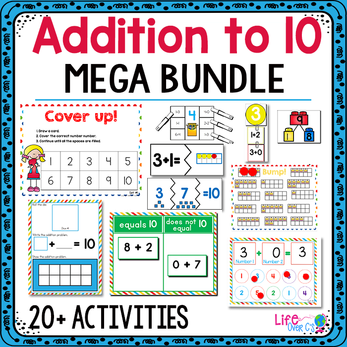 Addition to 10 | Kindergarten Math Centers