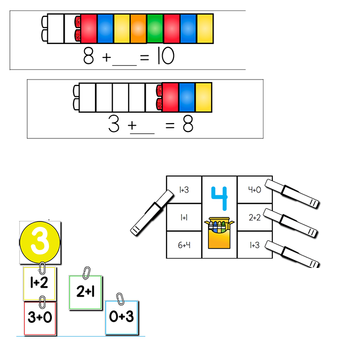 Addition to 10 | Kindergarten Math Centers