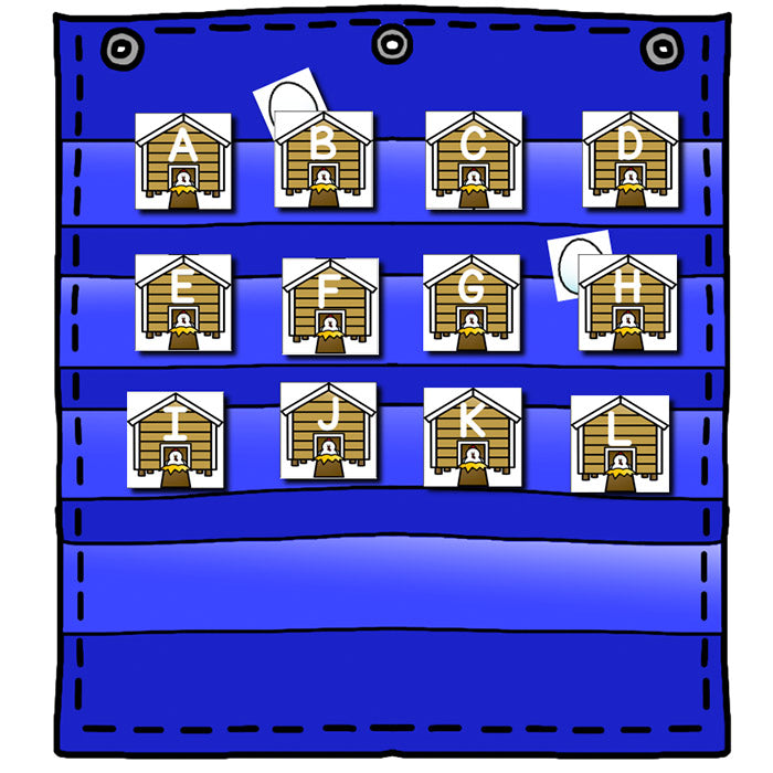 Alphabet Hide & Seek Pocket Chart Cards | Farm Theme