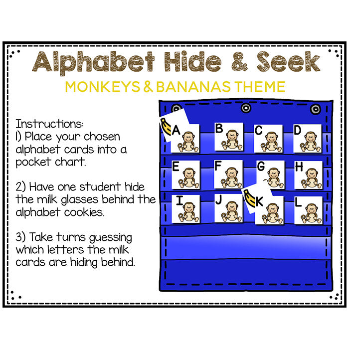 Alphabet Hide & Seek Pocket Chart Cards | ENDLESS Bundle