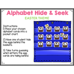 Alphabet Hide & Seek Pocket Chart Cards | Easter Theme