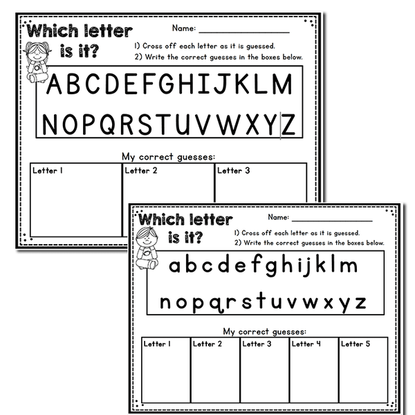 Alphabet Hide & Seek Pocket Chart Cards | Snowman Theme