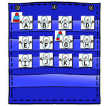Alphabet Hide & Seek Pocket Chart Cards | Snowman Theme