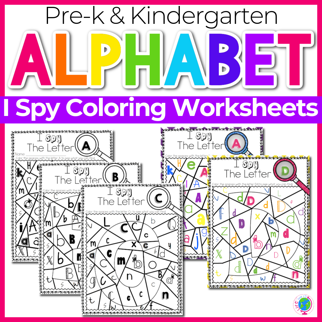 Alphabet I Spy No-Prep Printables & Centers | lifeovercs