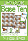 Base Ten Manipulatives Butterfly Life Cycle