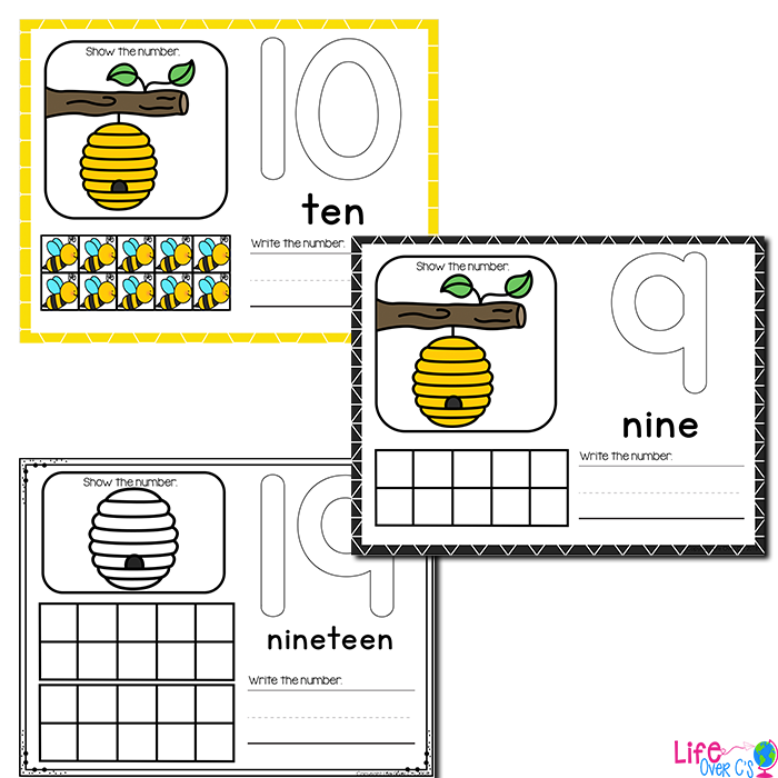 Beehive Theme Numbers 1-20 Counting Activities | Counting to 20 | Math Centers