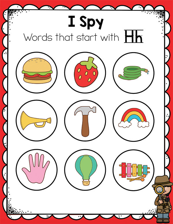 Preschoolers will love working beginning sounds with these low-prep beginning sounds I Spy printables. #literacycenters #alphabet #lifeovercs