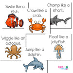 Brain Break Cube | Ocean Animal Theme