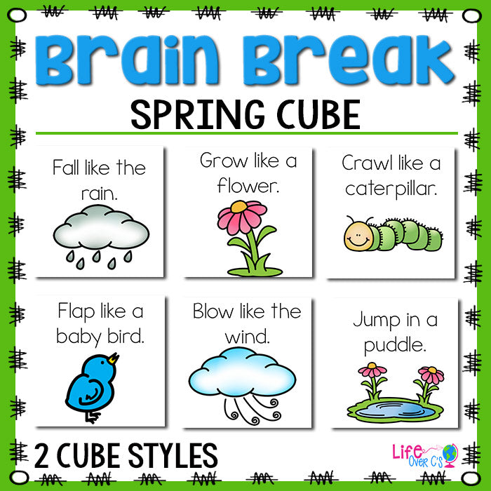 Brain Break Cube | Spring Theme – lifeovercs